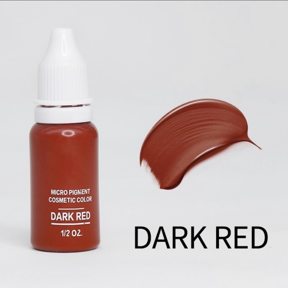 Permanent Makeup Microblading Tattoo Ink Pigment in a Dark Red Color